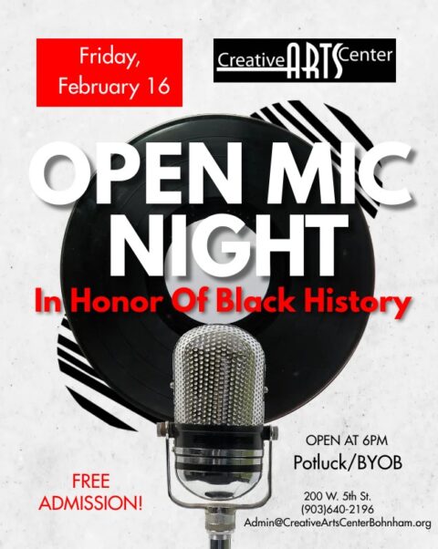 Open Mic Night Black History Month Creative Arts Center