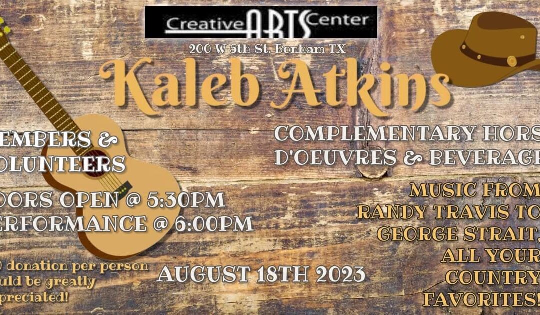 Kaleb Atkins, Live – Exclusive Event