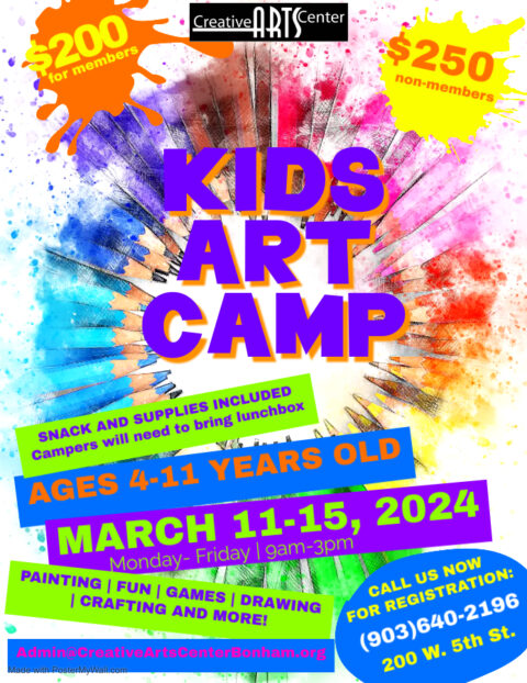 Spring Break Art Camp Creative Arts Center 1574