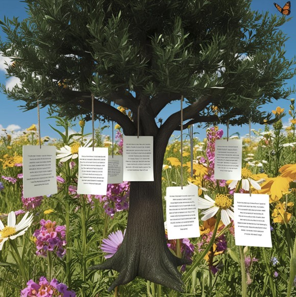 Poet Tree with Flowers
