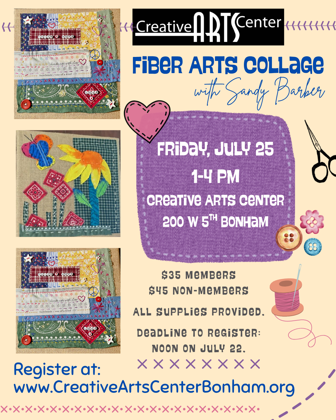 Fiber Arts Collage Class