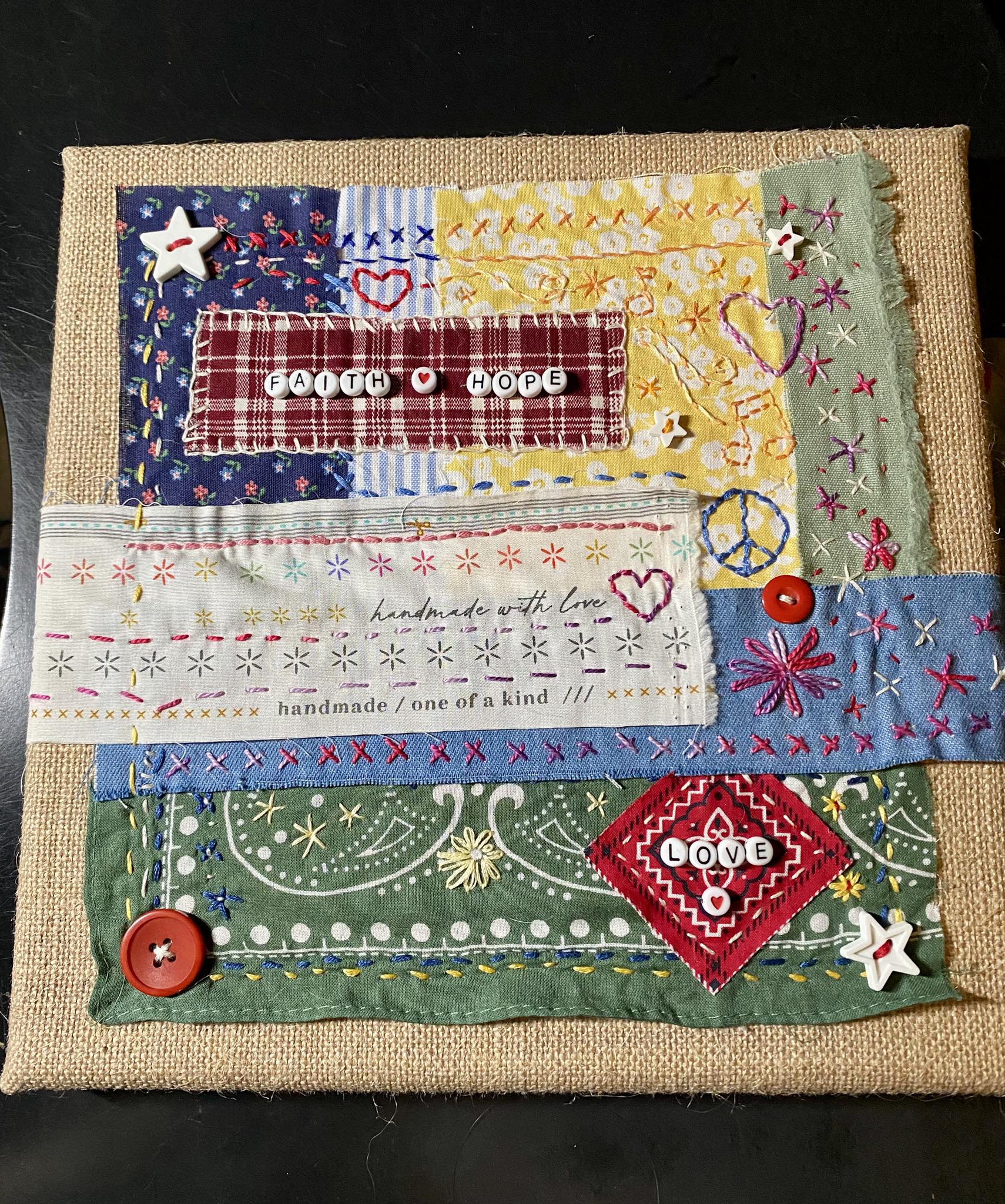 Fiber art collage 1