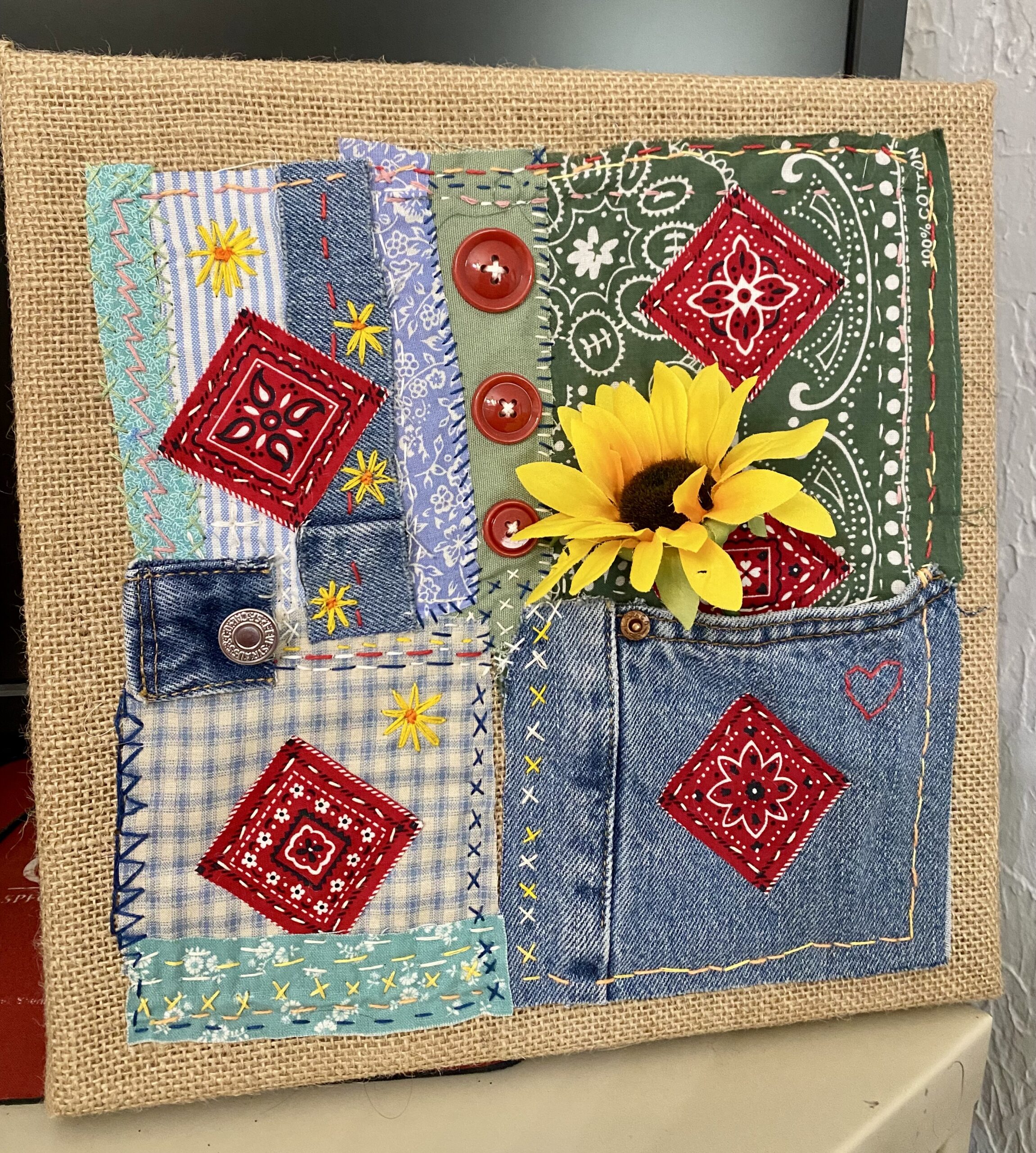Fiber art collage 4