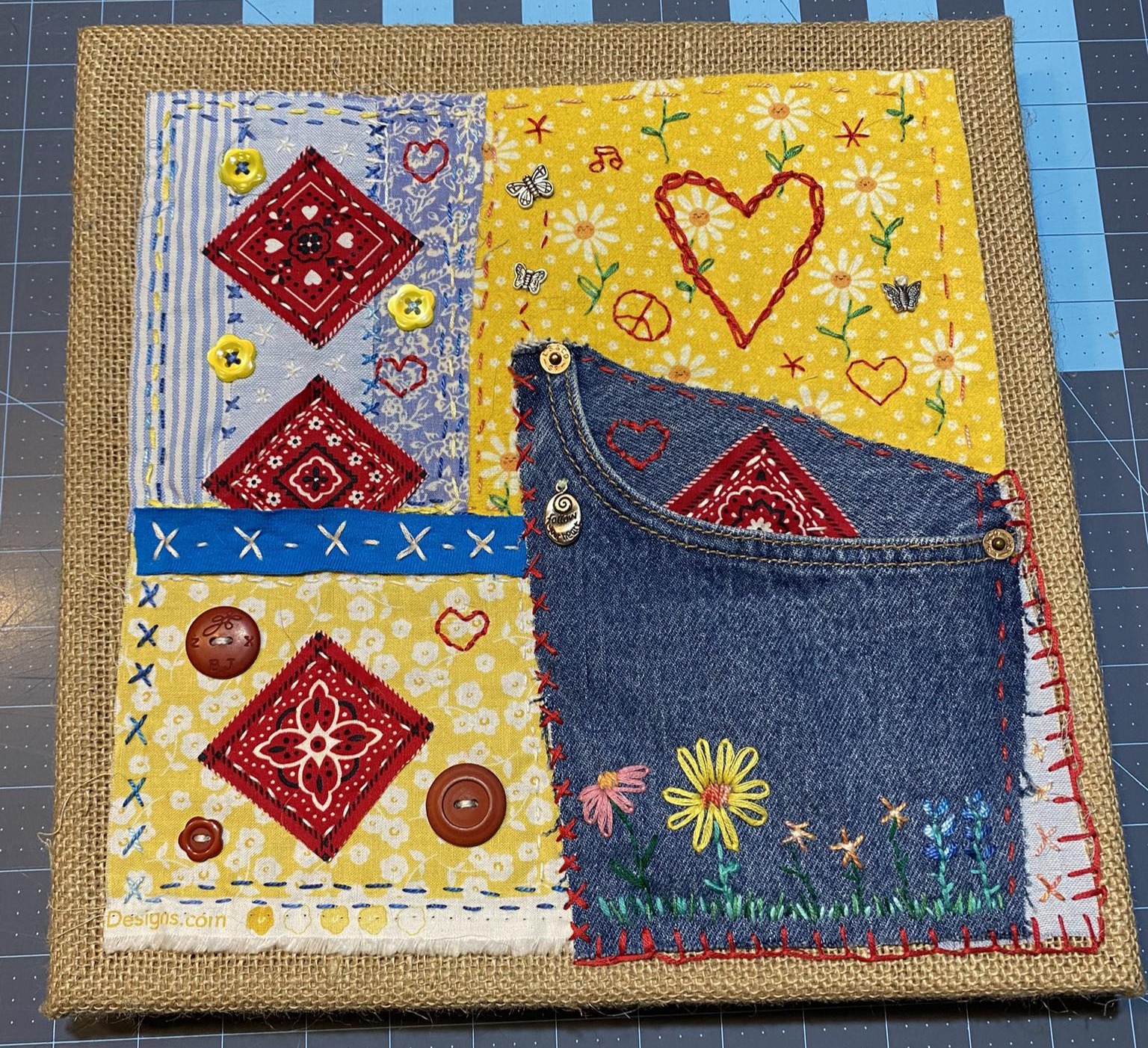 Fiber arts collage 2